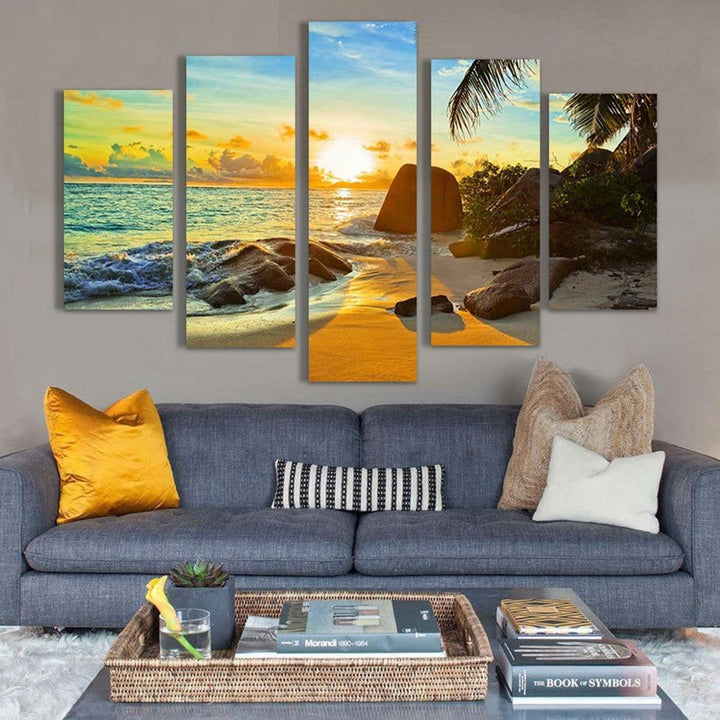 Coconut Tree Reef - Lerret Veggkunst Maleri | Skanto