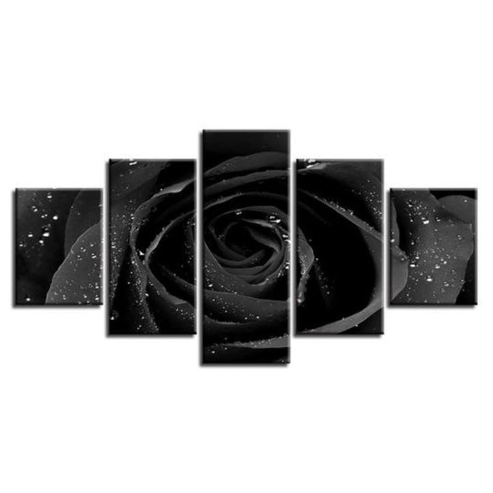 Schwarze Rose - Lærredsveggkunst Maleri | Skanto
