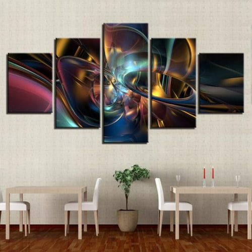 Fargerik psykedelisk kunst - lerretsveggkunst maleri | Skanto