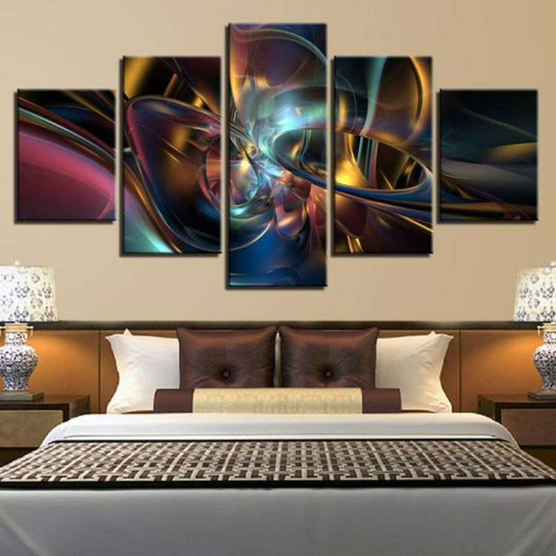 Fargerik psykedelisk kunst - lerretsveggkunst maleri | Skanto