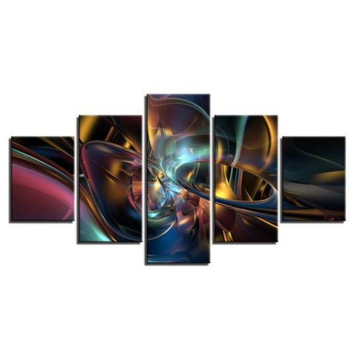 Fargerik psykedelisk kunst - lerretsveggkunst maleri | Skanto