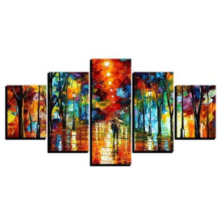 Abstract flerfarget - lerret veggkunst maleri | Skanto