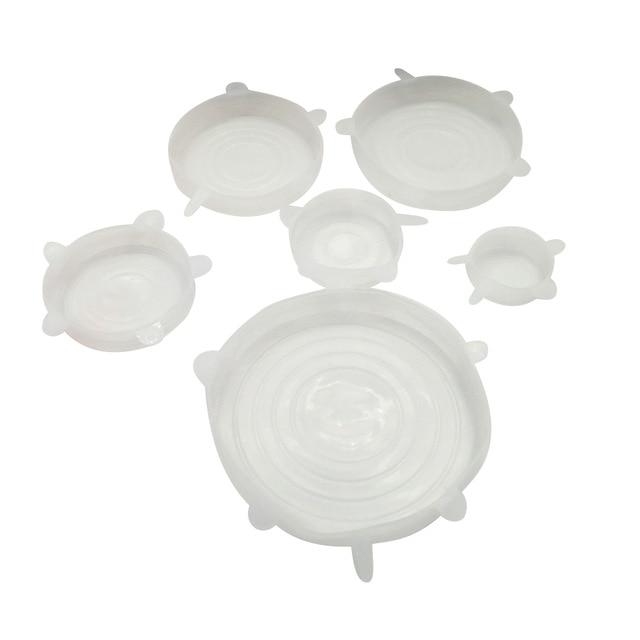 EcoLid - 6 silikon gjenbrukbare stretch-lokk | Skanto