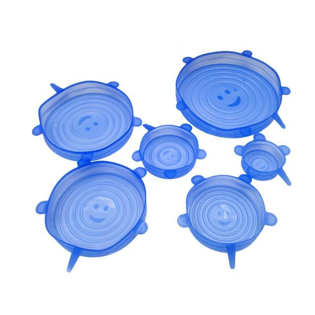 EcoLid - 6 silikon gjenbrukbare stretch-lokk | Skanto