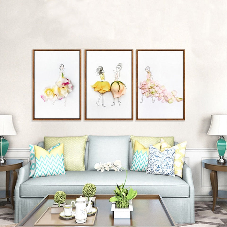 Rose petal dress – Canvas print