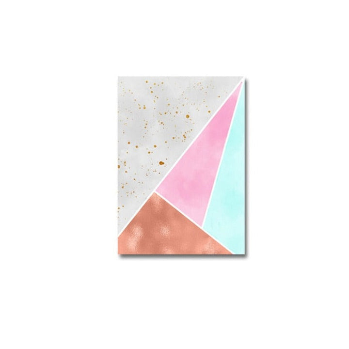 Abstrakt Geometrisk Veggkunst Utskrifter Vintage Plakat - Lerret Veggkunst Maleri | Skanto