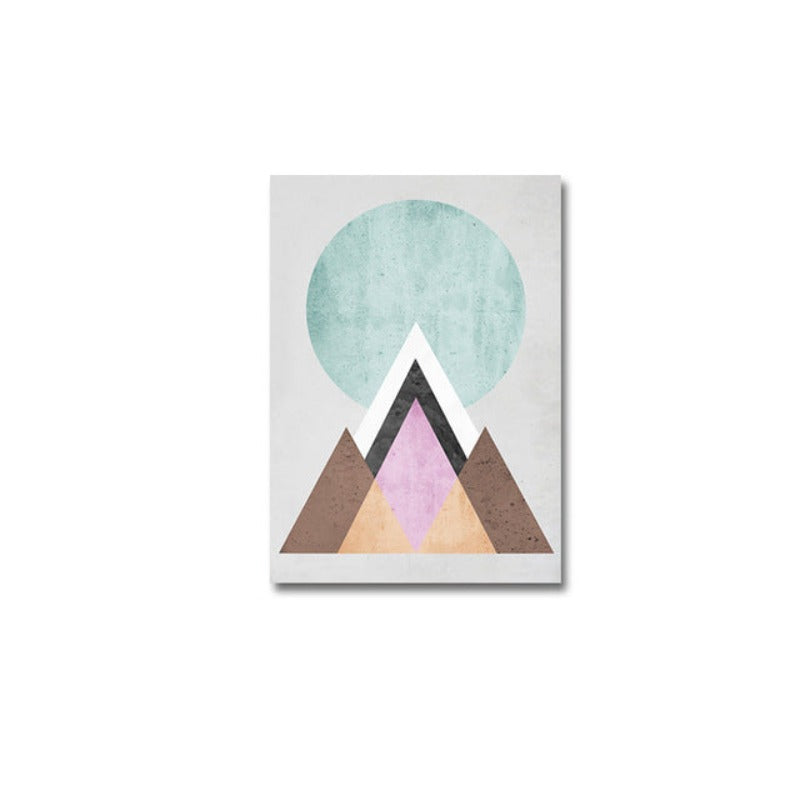 Abstrakt Geometrisk Veggkunst Utskrifter Vintage Plakat - Lerret Veggkunst Maleri | Skanto