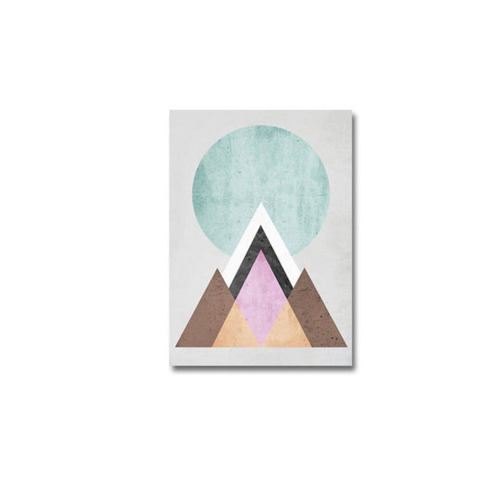Abstrakt Geometrisk Veggkunst Utskrifter Vintage Plakat - Lerret Veggkunst Maleri | Skanto