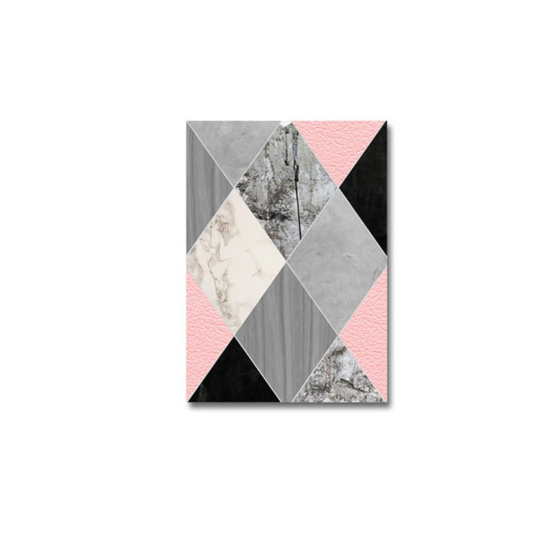 Abstrakt Geometrisk Veggkunst Utskrifter Vintage Plakat - Lerret Veggkunst Maleri | Skanto