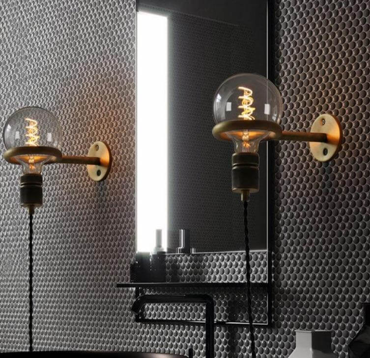 Nordic Retro Ring Vegglampe Speil | Skanto
