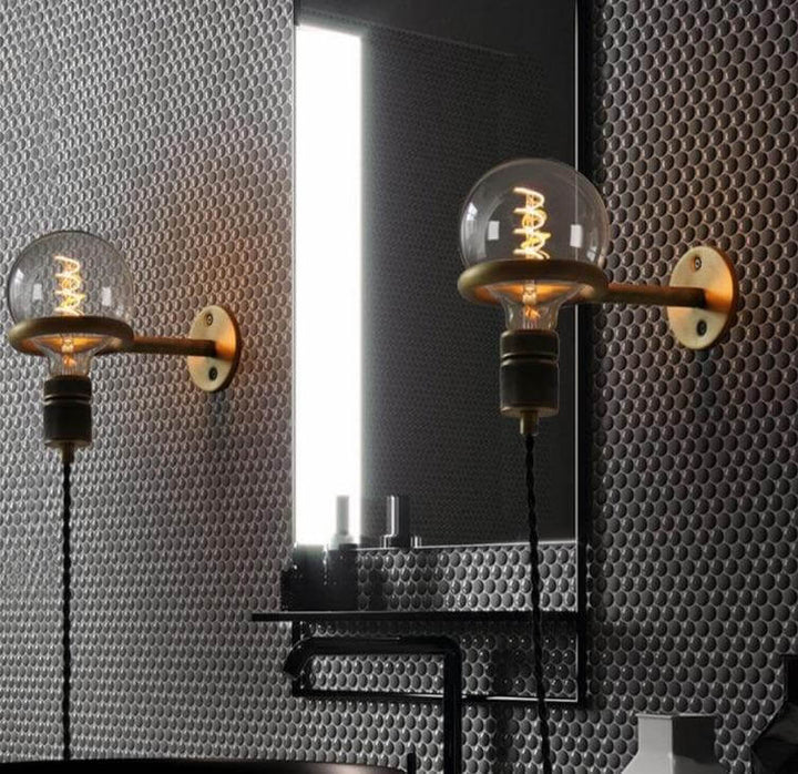 Nordic Retro Ring Vegglampe Speil | Skanto