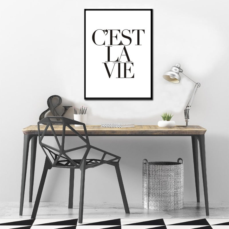 C'est La Vie - Lerret Veggkunst Maleri | Skanto