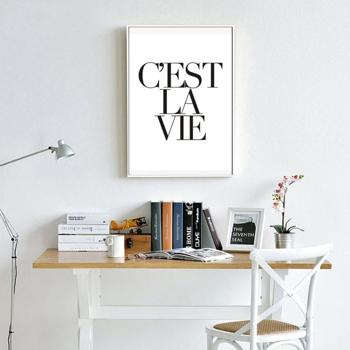 C'est La Vie - Lerret Veggkunst Maleri | Skanto