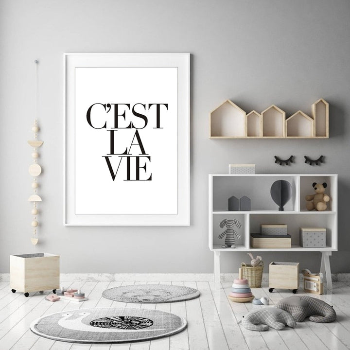 C'est La Vie - Lerret Veggkunst Maleri | Skanto