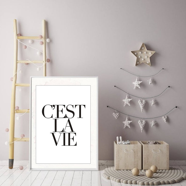 C'est La Vie - Lerret Veggkunst Maleri | Skanto