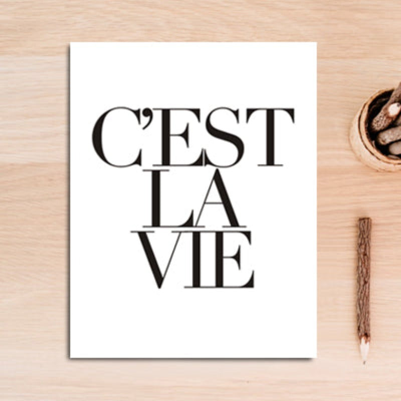 C'est La Vie - Lerret Veggkunst Maleri | Skanto