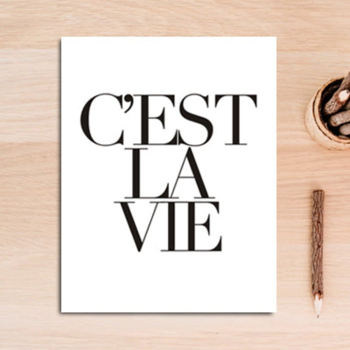 C'est La Vie - Lerret Veggkunst Maleri | Skanto