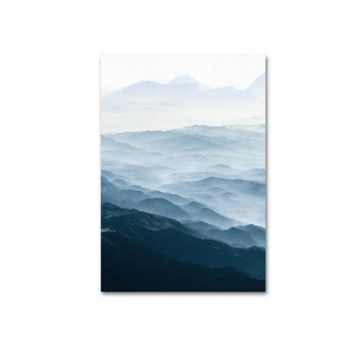 Moderne nordisk fjellandskap – lerretsbilde