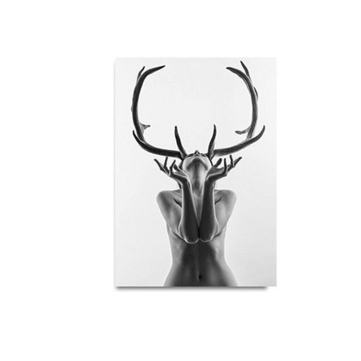 Antlers Kvinner - Lærret Veggkunst Maleri | Skanto