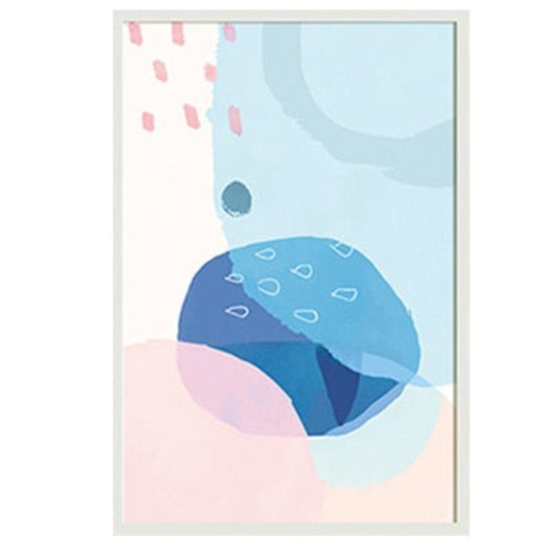 Abstract Akvarell Multi Pink Prinsesse - Lerret Veggkunst Maleri | Skanto