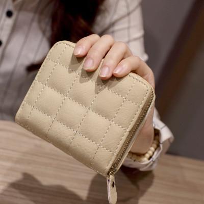 Skanto | Kvinner Korte PU Lær Rutete Vesker Nubuck Kortholder