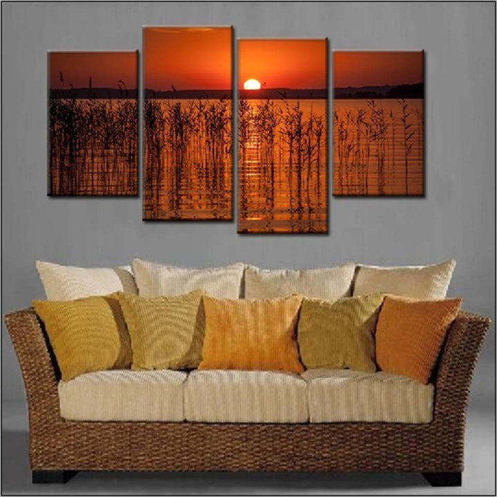 Charmant Lake-Canvas Veggkunst Maleri | Skanto