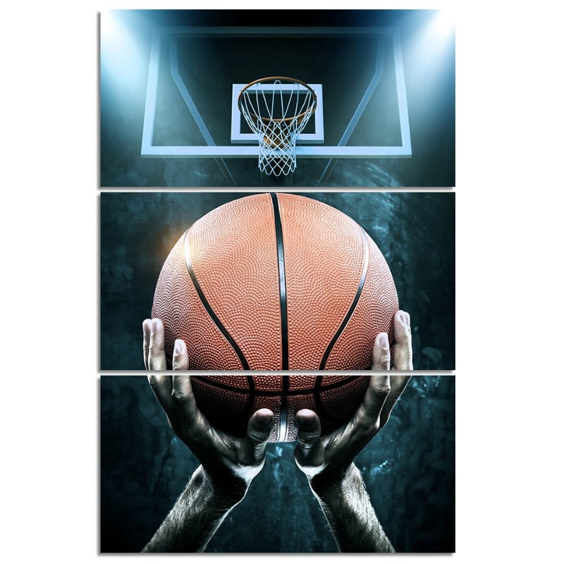 Basketball og Brett - Lerret Veggkunst Maleri | Skanto