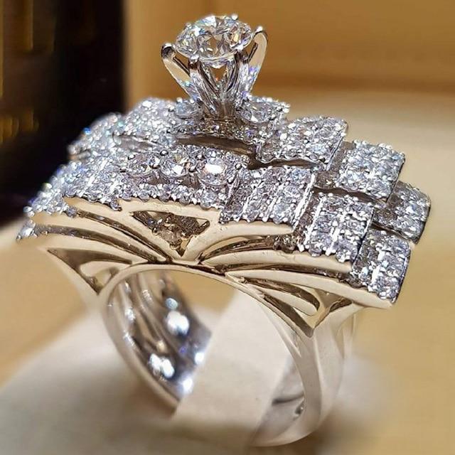 Elegant Forlovelsesbryllup Ring Sett | Skanto