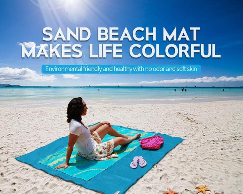 Skanto | XXL Sandfri Strandhåndkle | Sandark | 200x200
