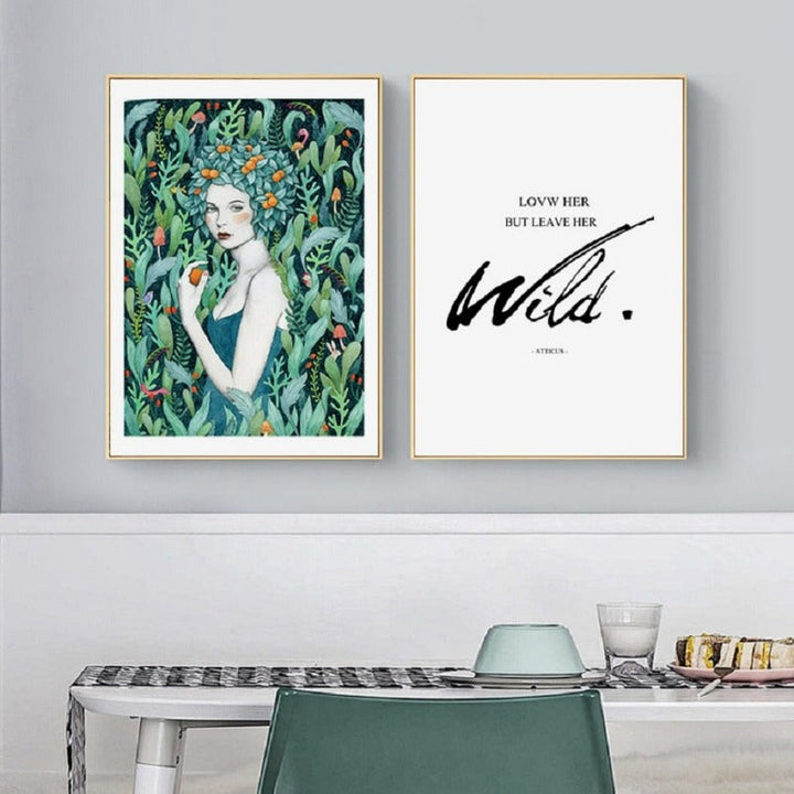 Nordic Refresh Jente Plakat Veggbilde - Lerretsbilde