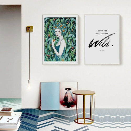 Nordic Refresh Jente Plakat Veggbilde - Lerretsbilde