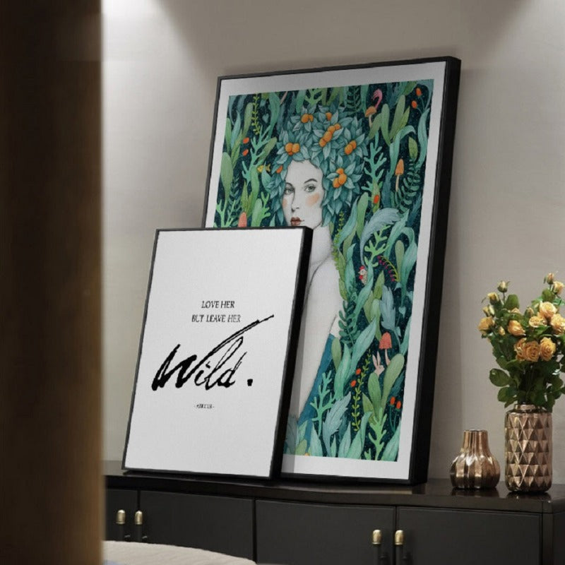 Nordic Refresh Jente Plakat Veggbilde - Lerretsbilde