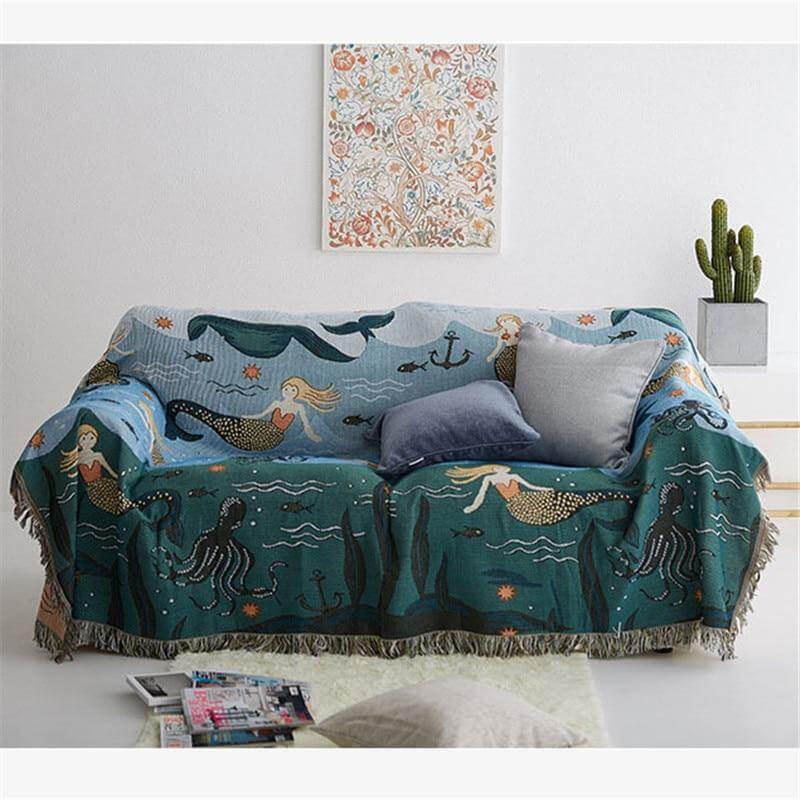Mermaid Strikket Nordisk Teppe | Skanto