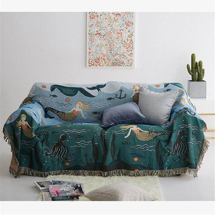 Mermaid Strikket Nordisk Teppe | Skanto