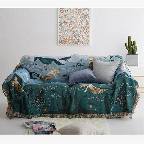 Mermaid Strikket Nordisk Teppe | Skanto