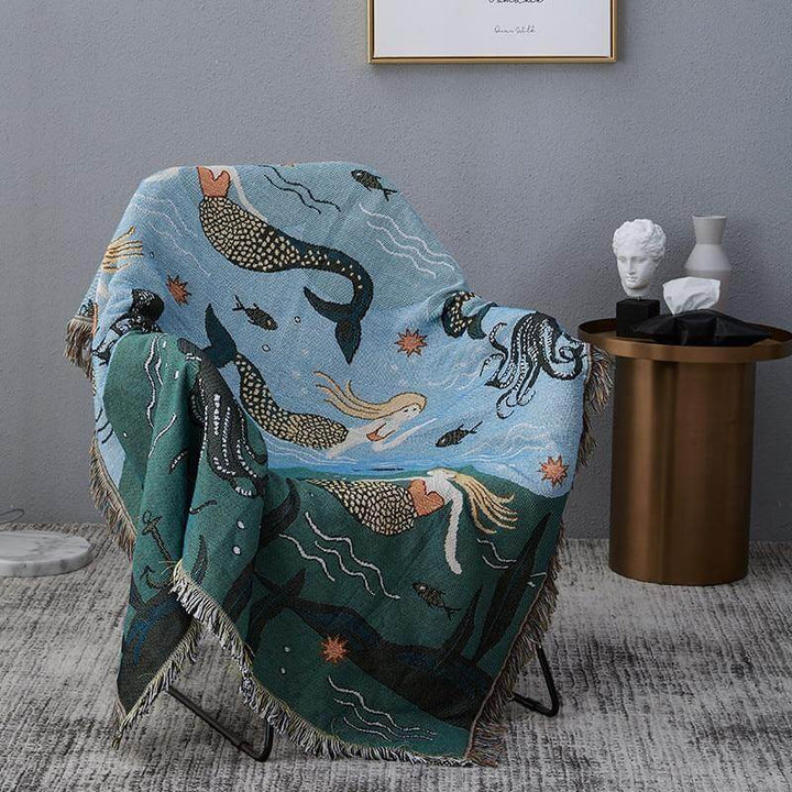 Mermaid Strikket Nordisk Teppe | Skanto