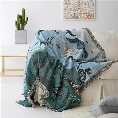 Mermaid Strikket Nordisk Teppe | Skanto