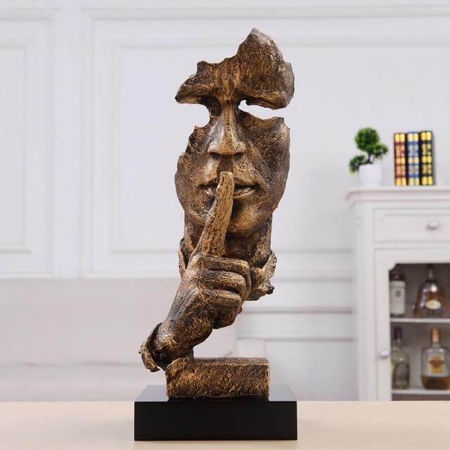 Silence Is Gold Miniatyr Skulptur | Skanto