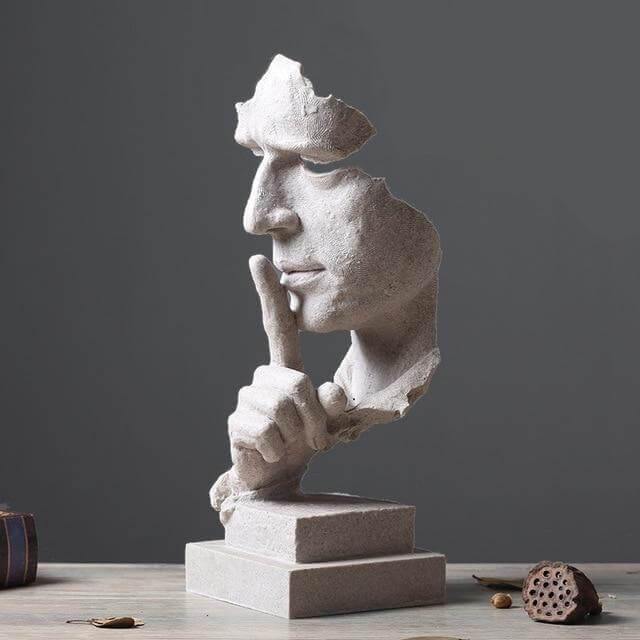 Silence Is Gold Miniatyr Skulptur | Skanto