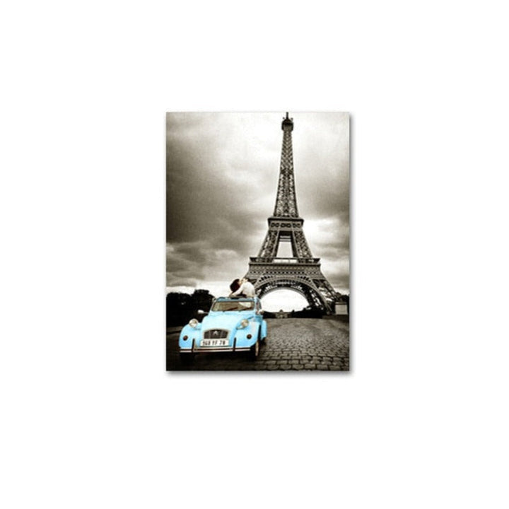 Car City Giraffe - Lerret Veggkunst Maleri | Skanto