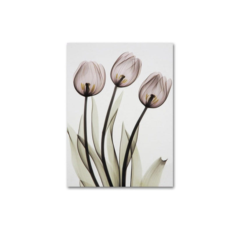 Moderne europeiske tulipanmotiv, transparent - lerretsbilde