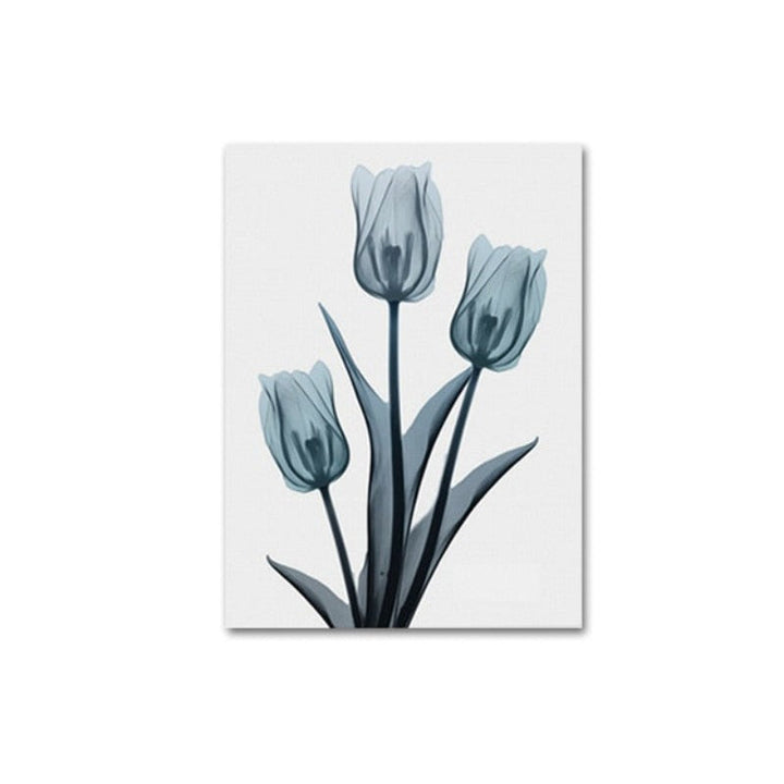Moderne europeiske tulipanmotiv, transparent - lerretsbilde