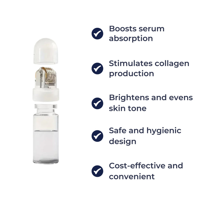 Boosts Serum Absorpsjon – Påfyllbar Flaske & Fine Nåler – Trygg Hjemmepleie Skanto