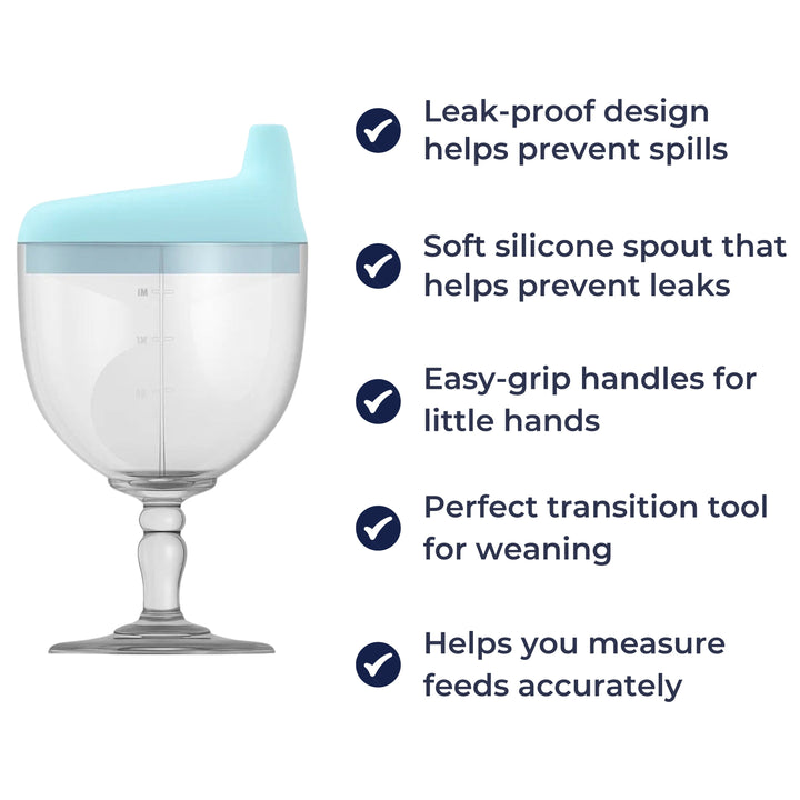 No-Spill Silikone – Easy-Grip Håndtak – Støtter Avvenning – Mess-Fri Drikking for Småbarn Skanto