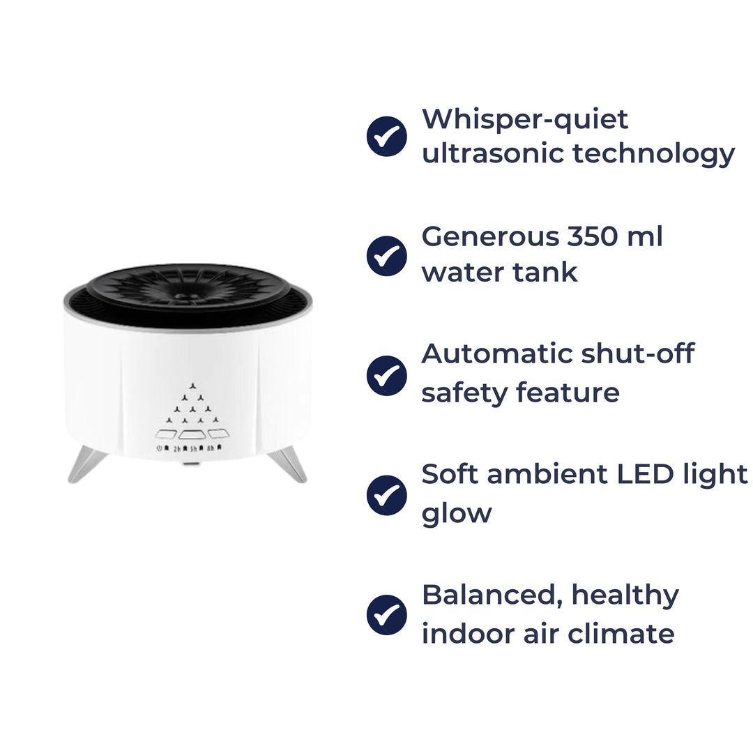 Ultralyd Stille Drift – 350 ml Tank – Søvn Avslapning – Lindrer Tørr Luft & Hjelper Bedre Pust Skanto