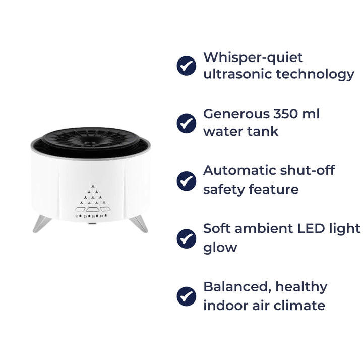 Ultralyd Stille Drift – 350 ml Tank – Søvn Avslapning – Lindrer Tørr Luft & Hjelper Bedre Pust Skanto