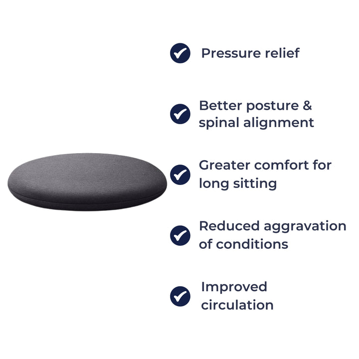 Memory Foam Ryggsmerter Lindring – Ergonomisk Høy Densitet Støtte – Bærbar for Arbeid og Reiser Skanto