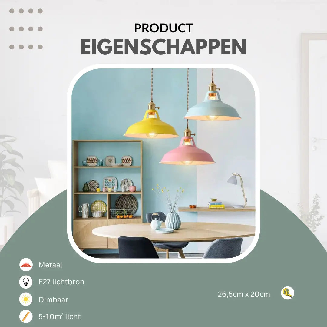 Skanto | Farget Retro Pendellampe