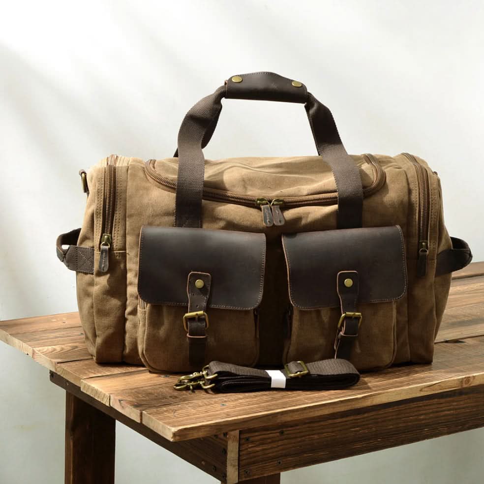Skanto | Vanguard Voksduker & Lær Reise Duffle – 36,5L
