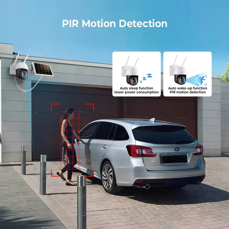 Norvo | 2K solenergidrevet WIFI PTZ-kamera med automatisk sporing og nattsyn